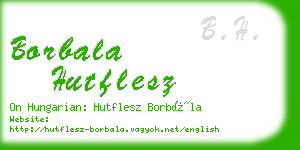 borbala hutflesz business card